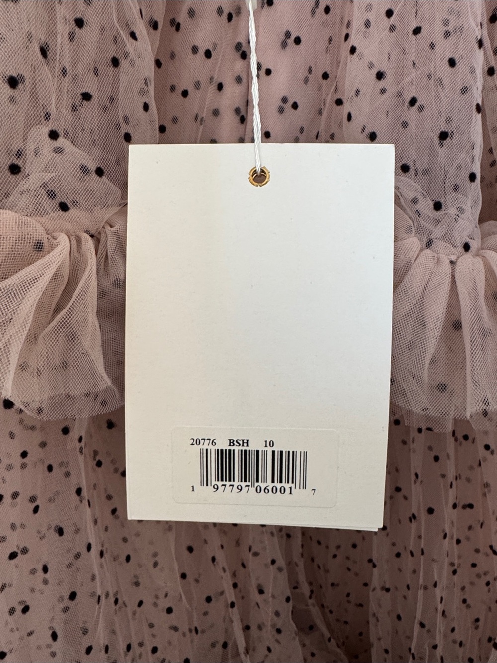 Mac Duggal 20776 Pink Sleeveless Dot Net Ruffle Dress Size 10 NWT - Picture 14 of 14